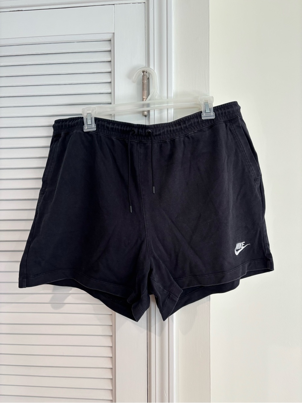 Nike Black Athletic Shorts with White Logo